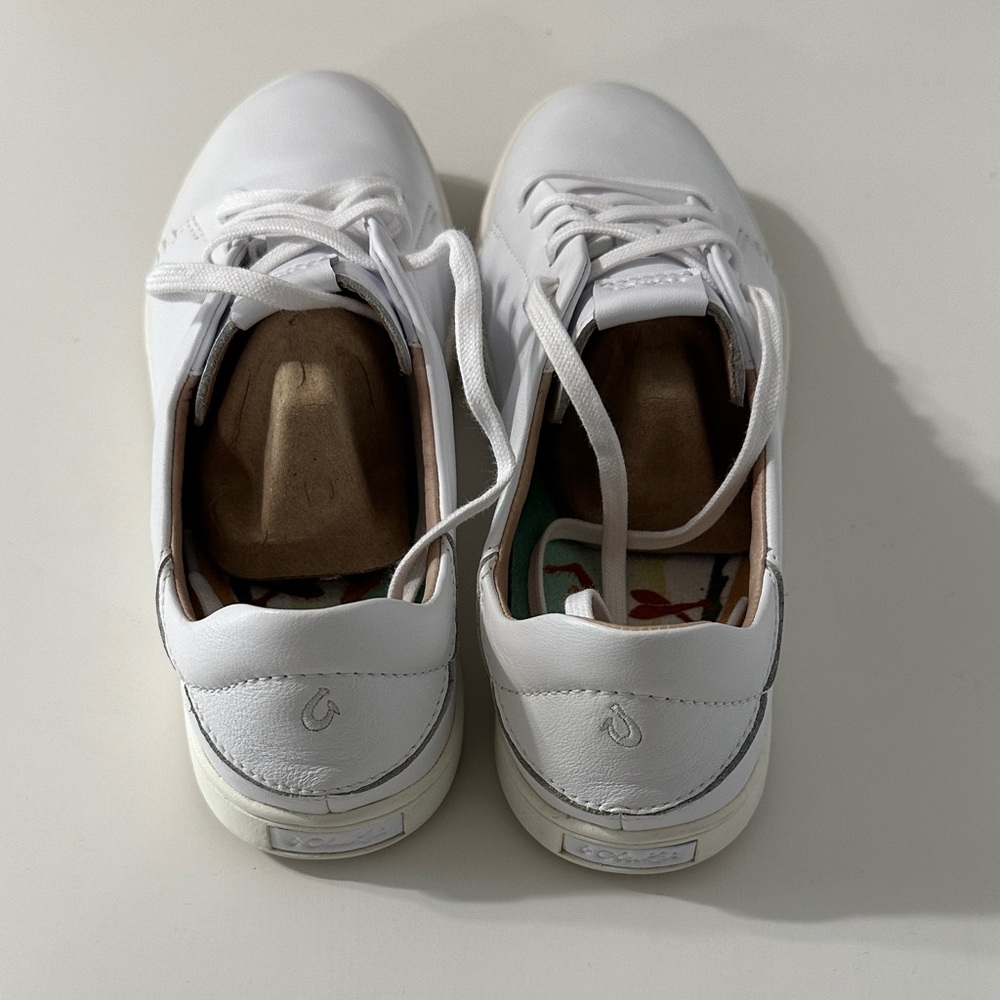 Olukai White Leather Sneaker - Picture 4 of 5
